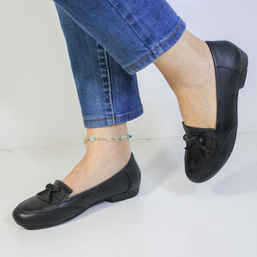 Balerina Cuero 362  Negro  - Stock