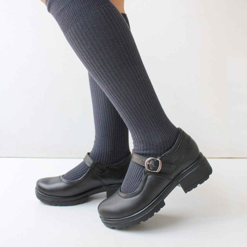 Zapato Puro Cuero 1098 PU Negro - Stock