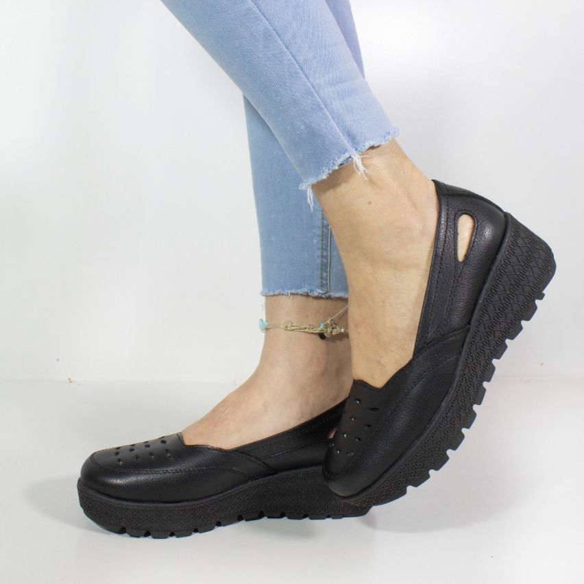 Sandalia Puro Cuero 1010 Negro - Stock