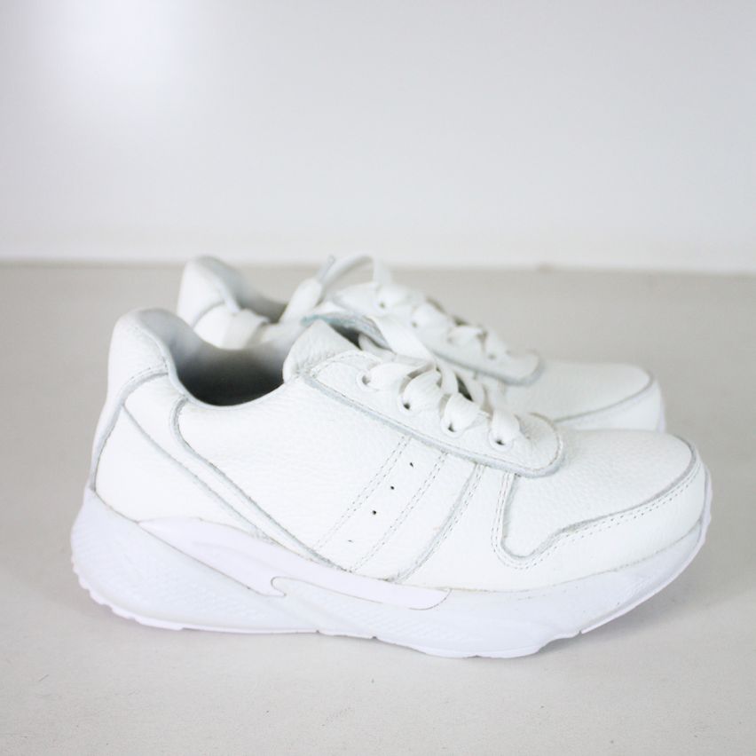 Zapatilla Cuero 1057 Blanco A - Stock