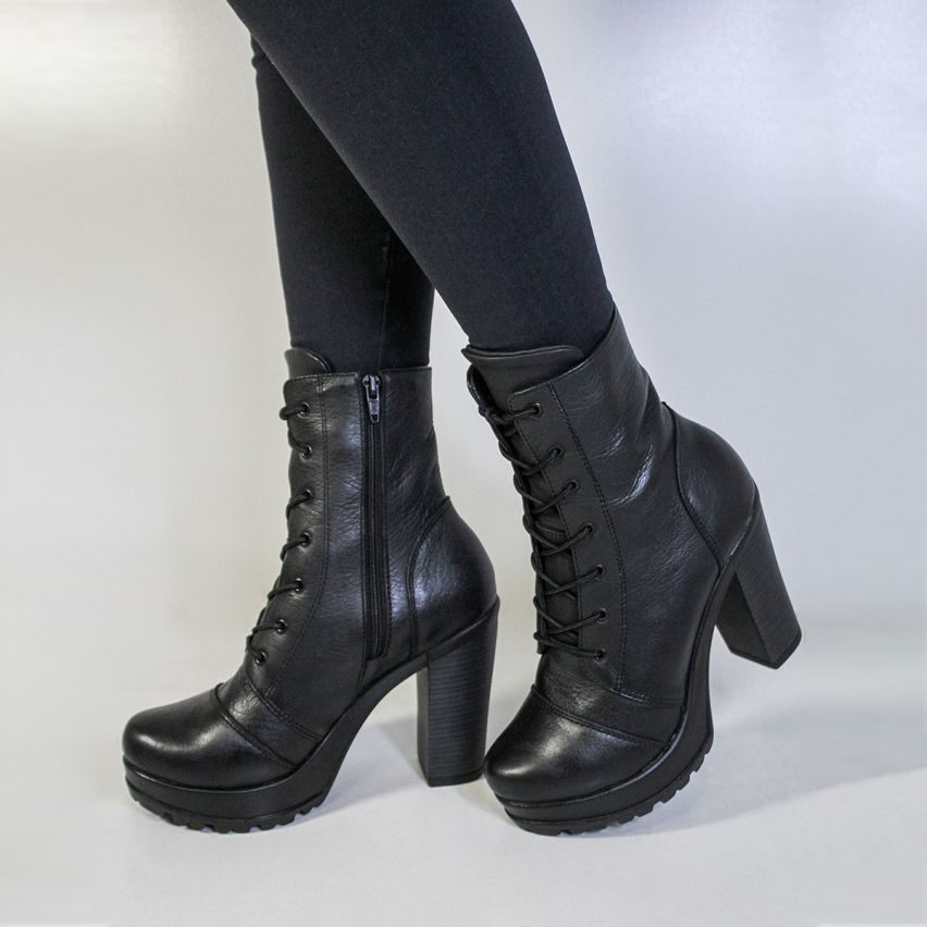 Botin Puro Cuero 1060 Negro A - Stock