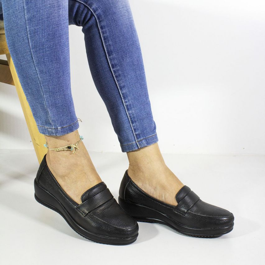 Mocasin Puro Cuero 1065 Negro - Stock