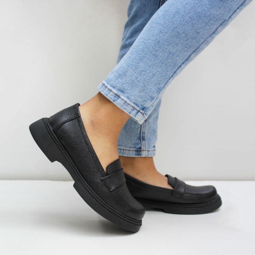 Mocasín Puro Cuero 1065 Negro FL