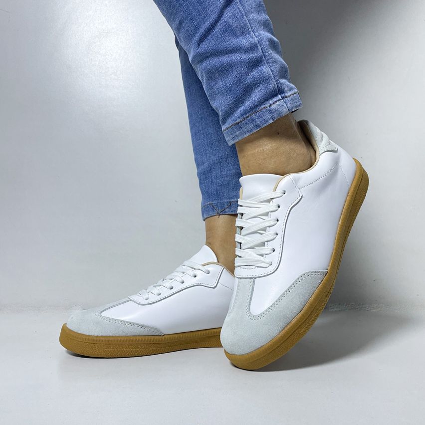 Zapatilla Cuero 1167 Blanco - Stock