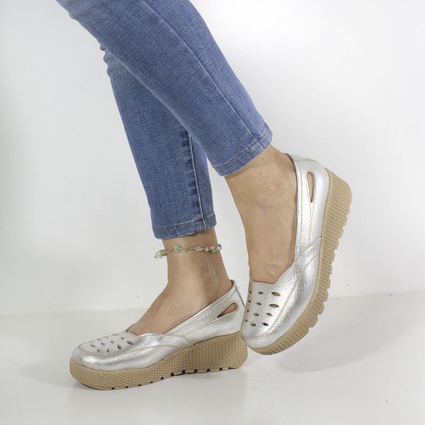 Mocasin 1069 Plata - Stock