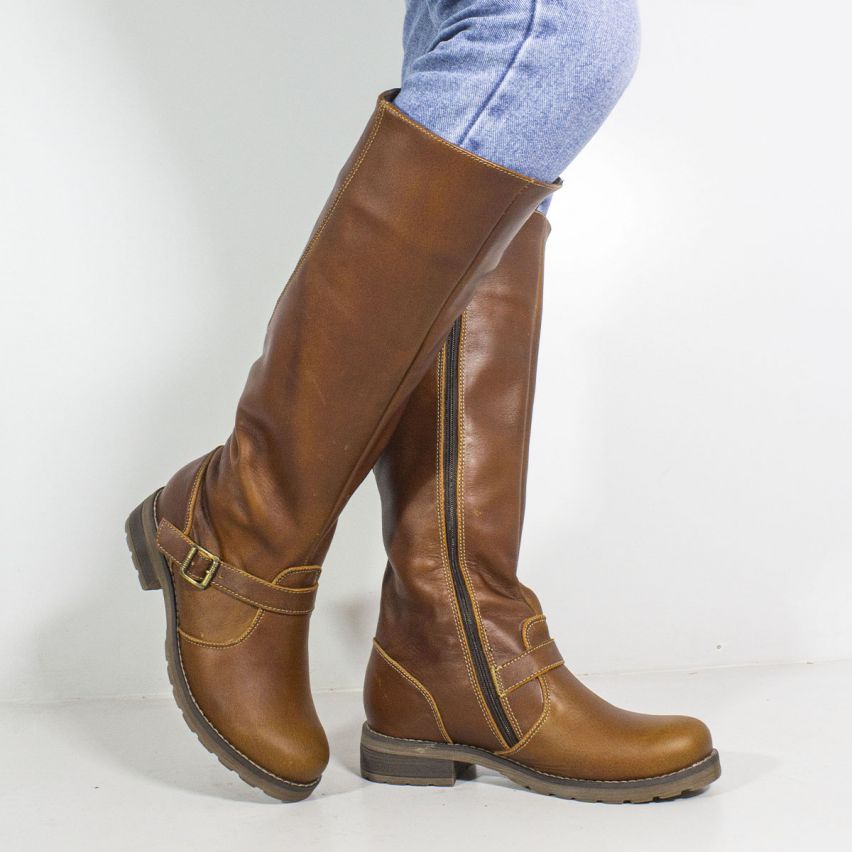 Botas Puro Cuero 1081 Caramelo - Stock