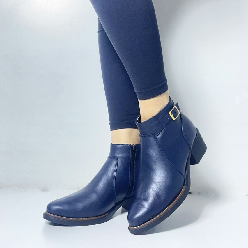 Botin Puro Cuero 1083A Azul - Stock