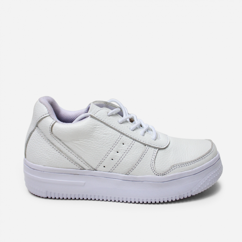 Zapatilla Puro  Cuero 1057 Blanco 3 - Stock