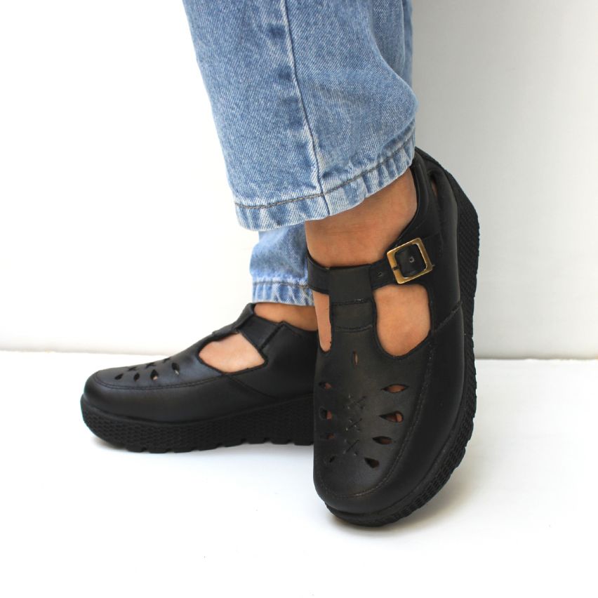 Mocasin Puro Cuero 1108 Negro - Stock