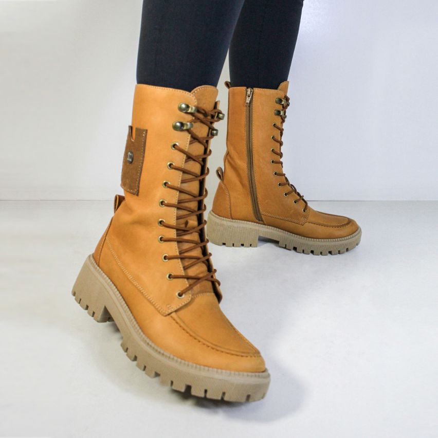 Botas Puro Cuero 1109 Miel - Stock
