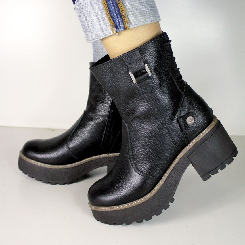 Botin Puro Cuero 1115 Negro - Stock