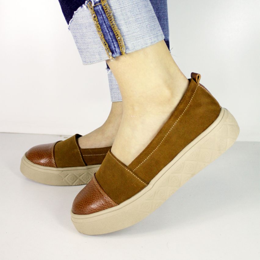 Mocasin Puro Cuero 1126 Caramelo - Stock