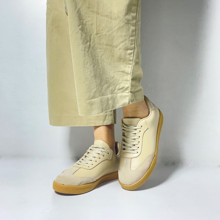 Zapatilla Cuero 1167 Beige T - Stock