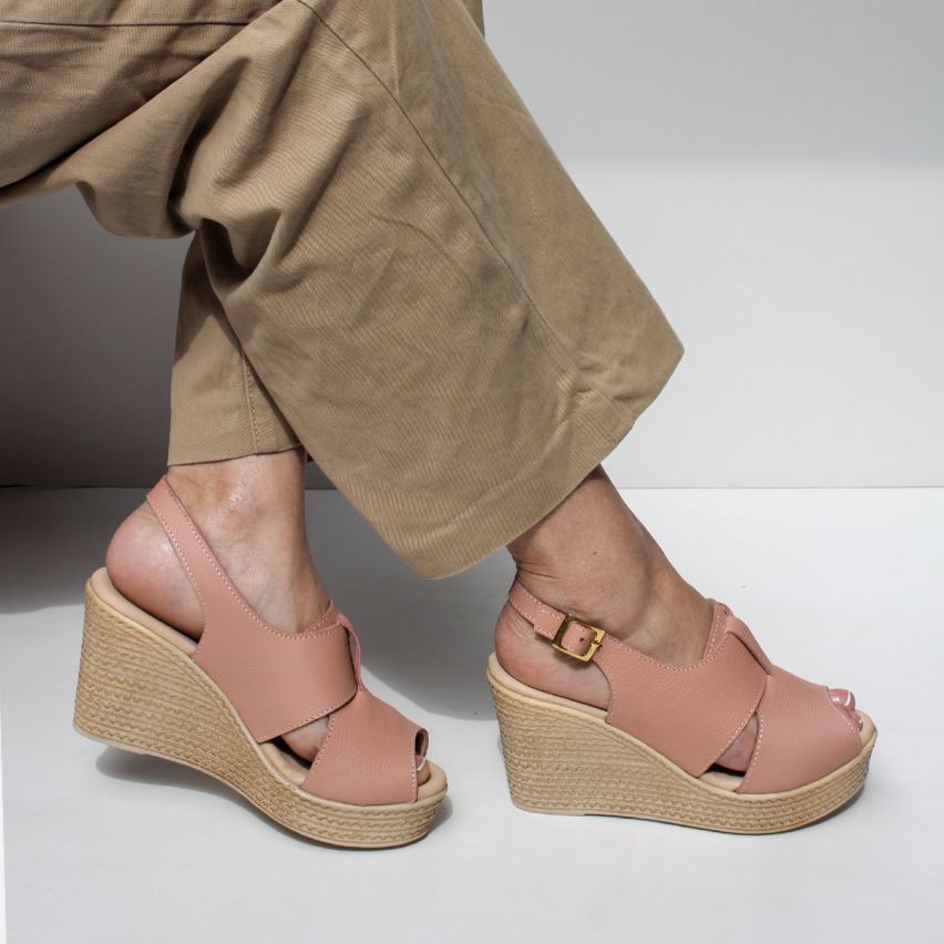 sandalia Puro Cuero 1018 Nude  - Stock