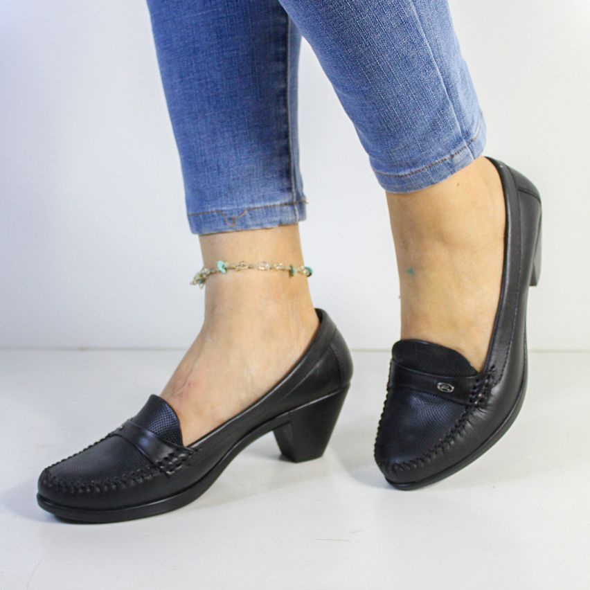 Zapato Puro  Cuero 333 Negro  - Stock