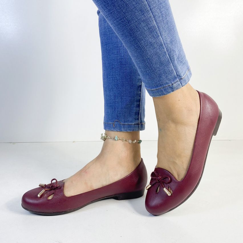 Ballerina Cuero 349 Vino -Stock