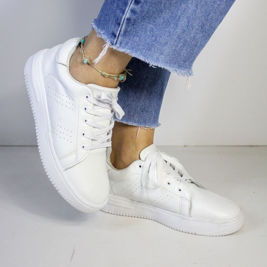 Zapatilla Puro Cuero 1107 Blanco - Stock