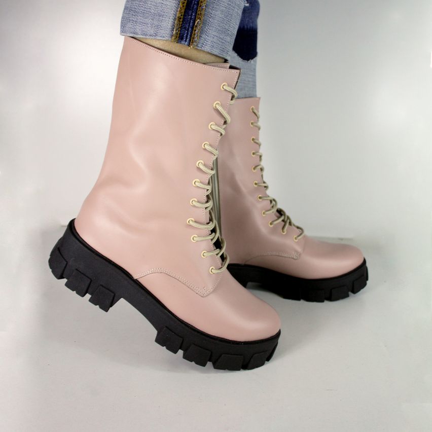 Botas Puro Cuero 414 Nude - Stock