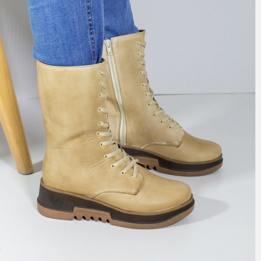 Botas Puro Cuero 414 Hueso A- Stock