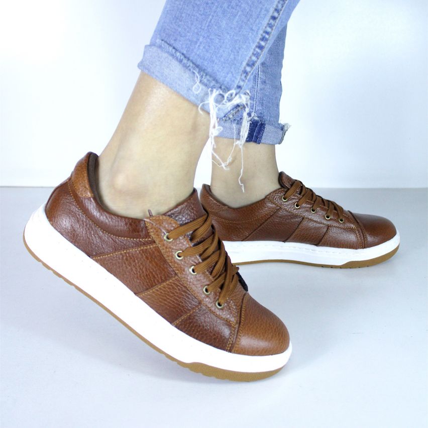 Zapatilla Cuero 442 Caramelo Floater - Stock