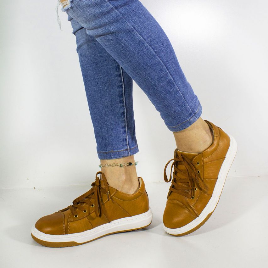 Zapatilla Puro Cuero 442 Caramelo - Stock