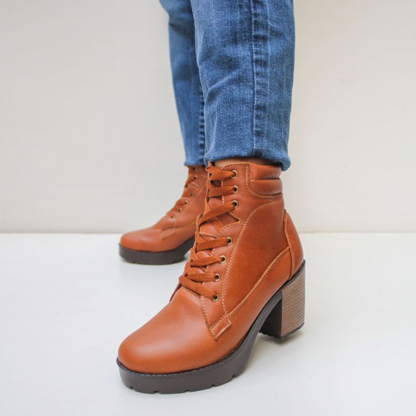 Botin Puro Cuero 886 682 Caramelo - Stock