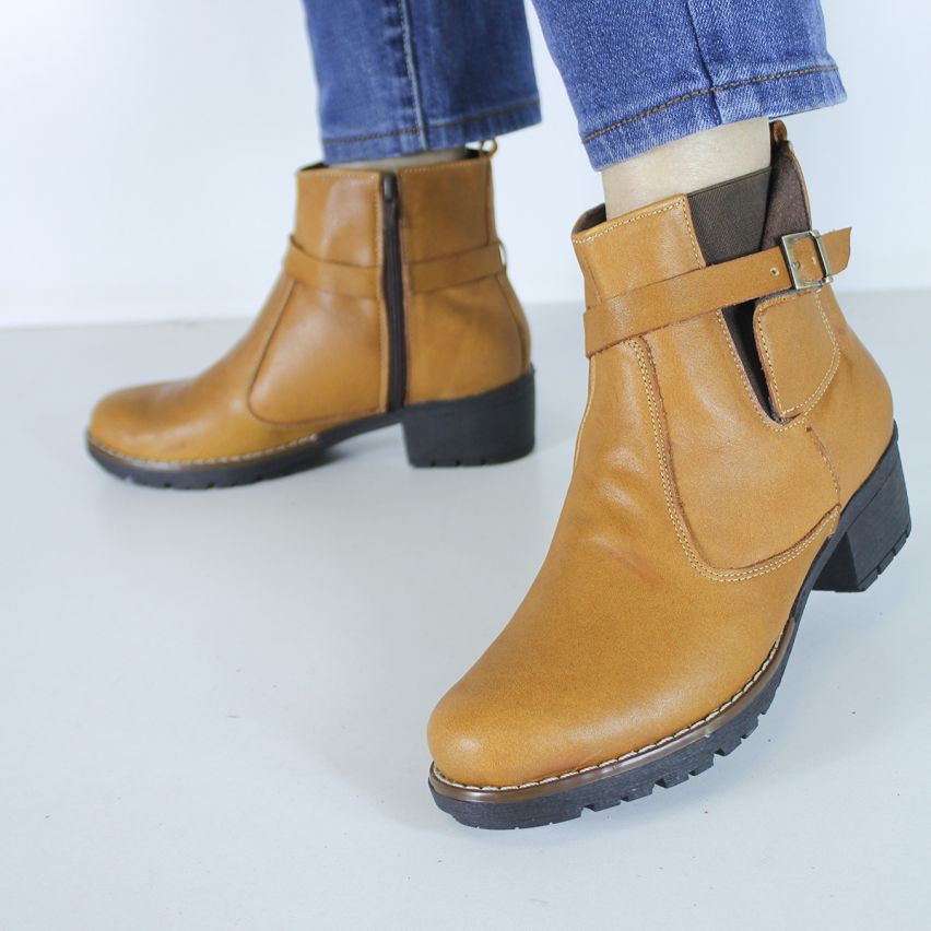 Botin Puro Cuero 710  Miel - Stock