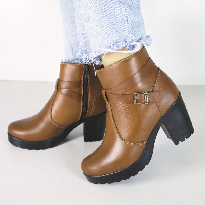 Botin Puro Cuero 713 Caramelo - Stock