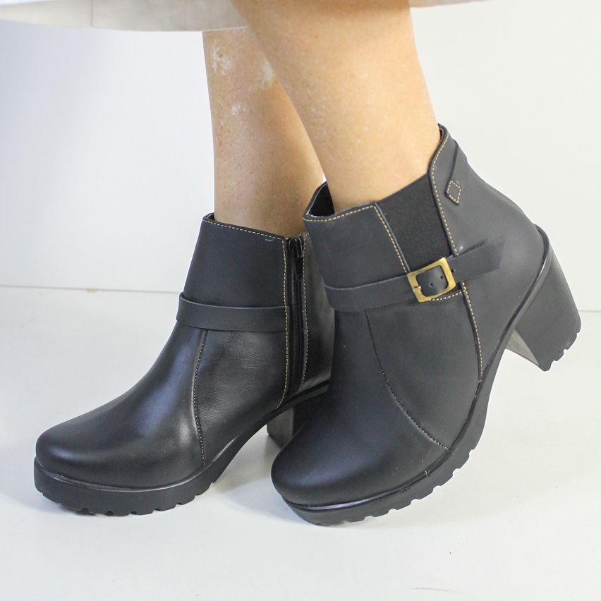 Botin Cuero 713 Negro - Stock