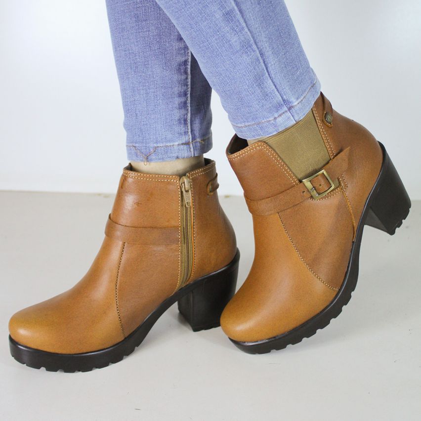 Botin Puro Cuero 735 Caramelo - Stock