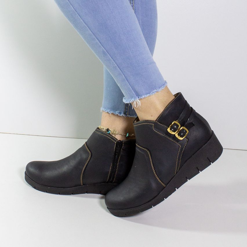 Botin Puro Cuero 754 Negro - Stock