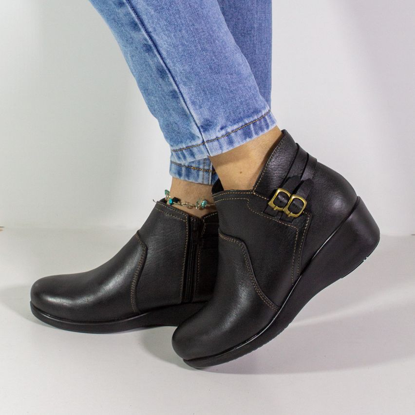 Botin Puro Cuero 754 Negro A - Stock