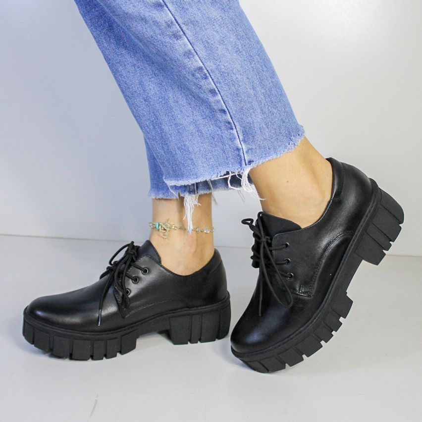 Zapato   Cuero 759 Negro - Stock