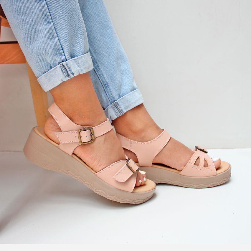 sandalia Puro Cuero 768 Nude - Stock