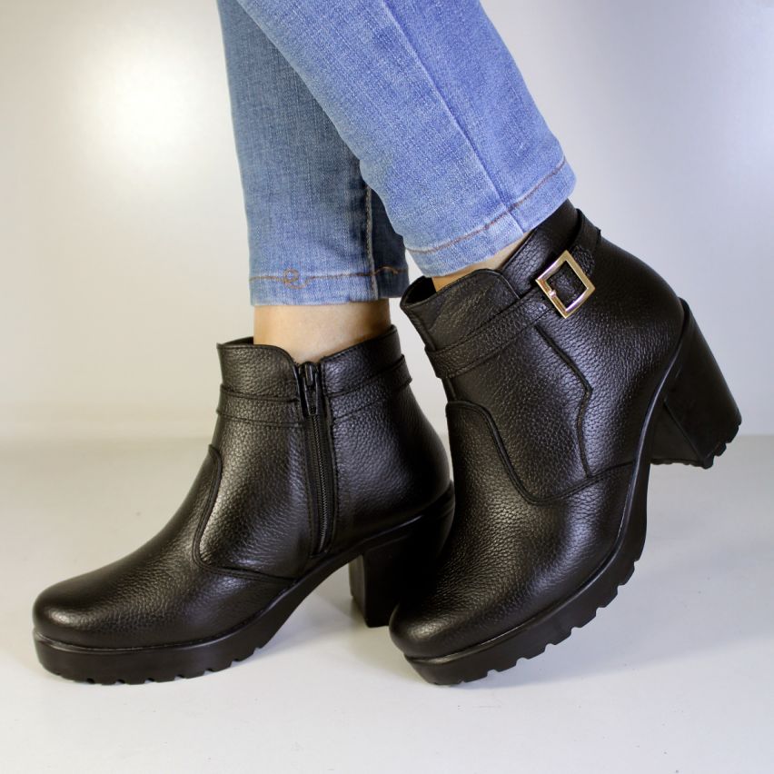 Botin Puro Cuero 793 Negro - Stock