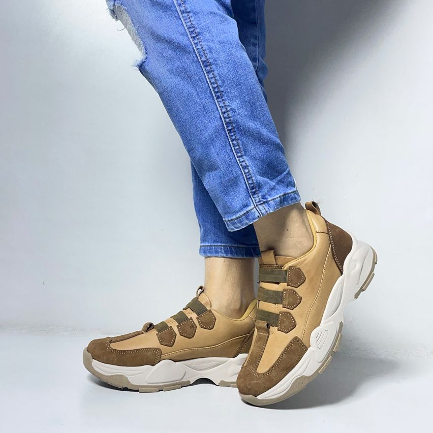 Zapatilla Puro Cuero 794 Miel - Stock