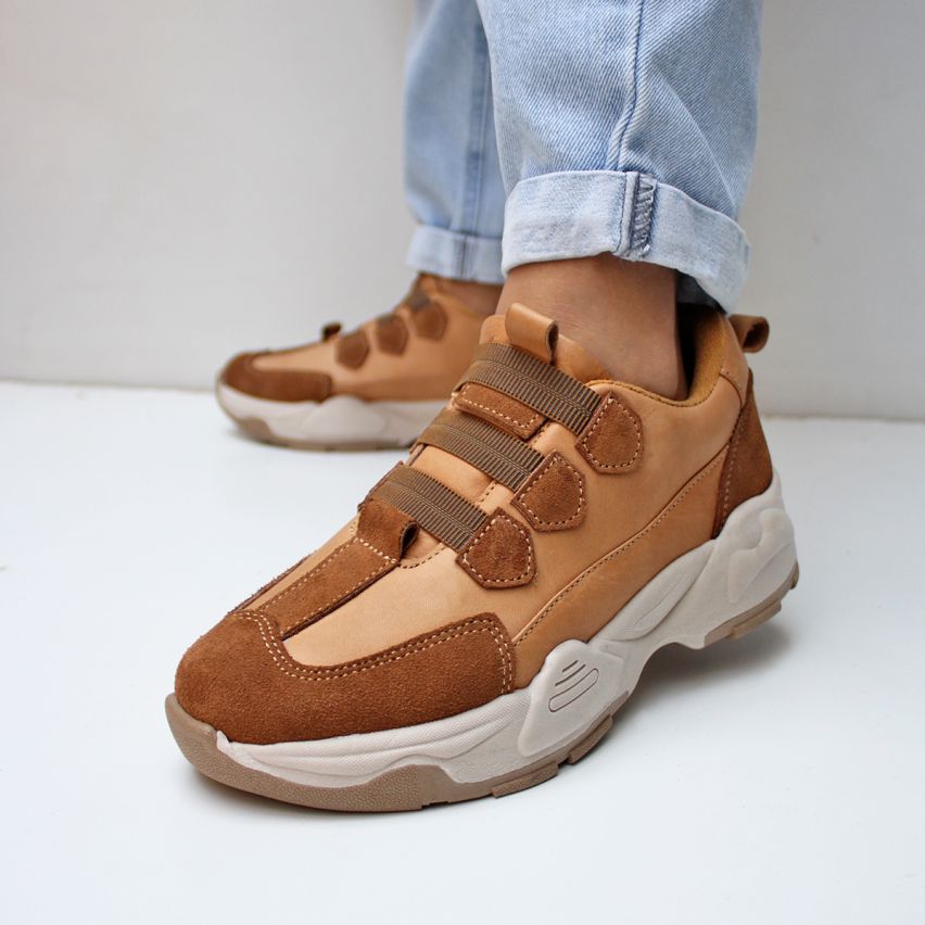 Zapatilla Cuero 794 Miel - Stock