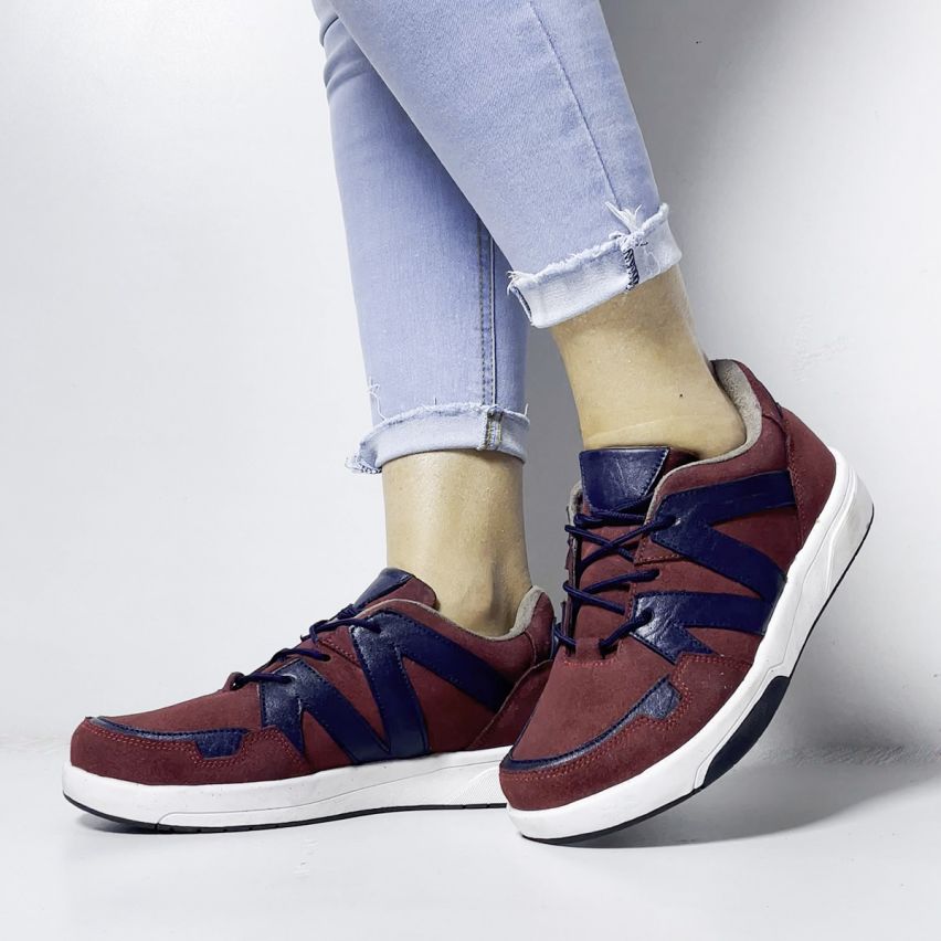 Zapato Puro Cuero 800 Vino - Stock