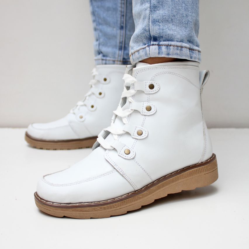 Botin Puro Cuero 817 Blanco - Stock