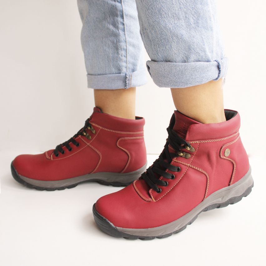 Botin Puro Cuero 826 Vino - Stock