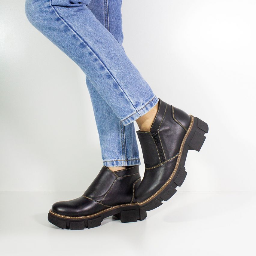 Botin Puro Cuero 836 Negro- Stock