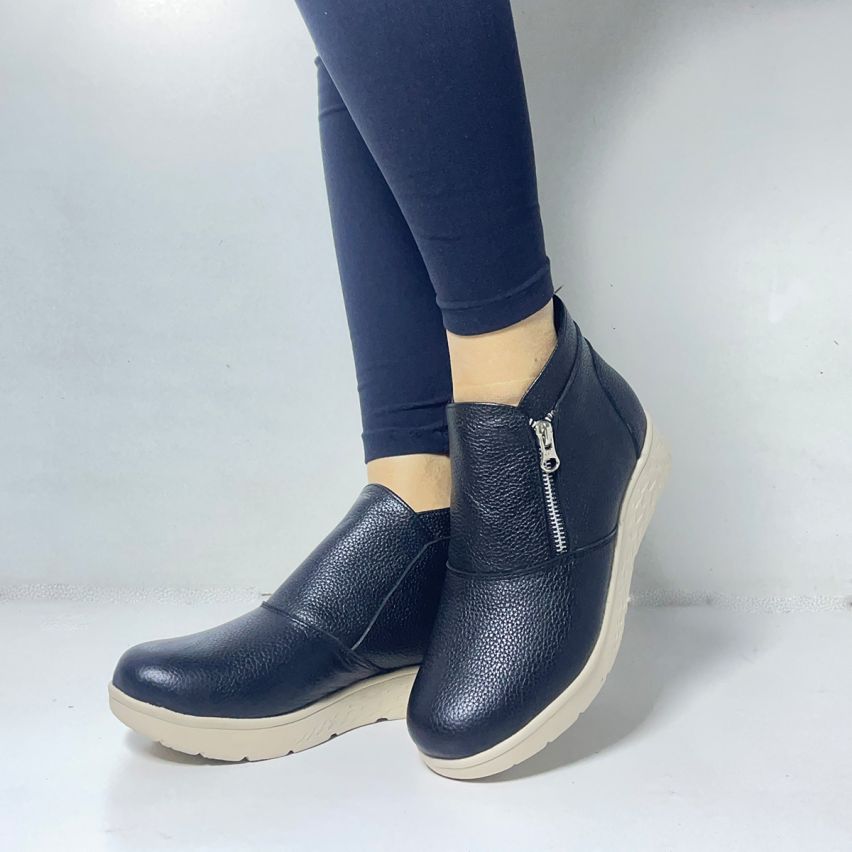 Botin Puro Cuero 836N Negro - Stock