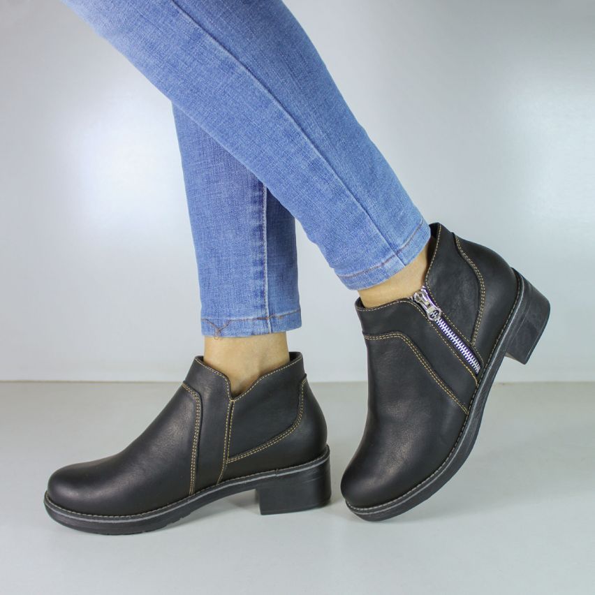 Botin Puro Cuero 837 Negro - Stock