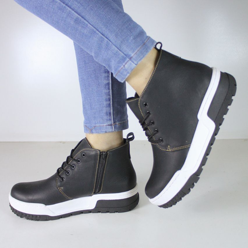 Botin Puro Cuero 838 Negro A - Stock