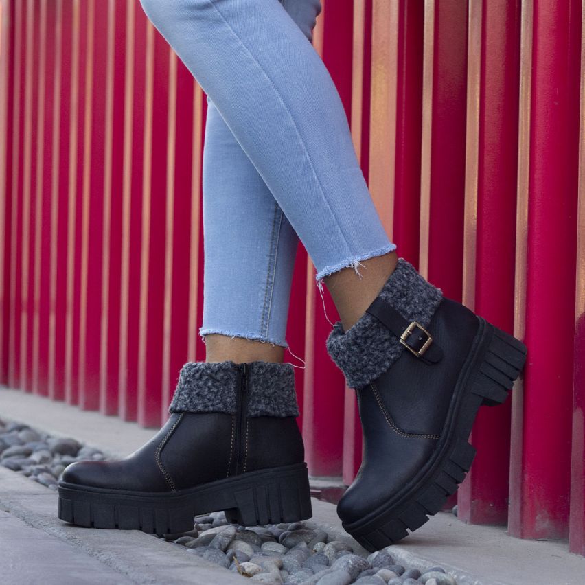 Botin Puro Cuero 866 Negro - Stock