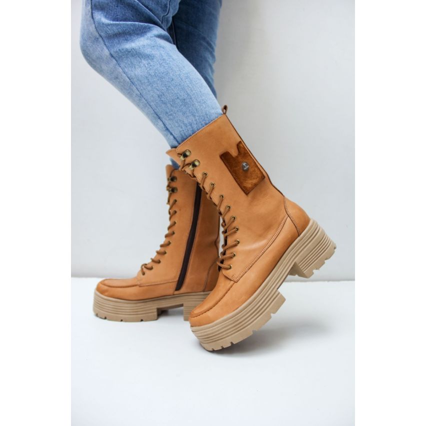 Bota Puro Cuero 1156 Miel - Stock