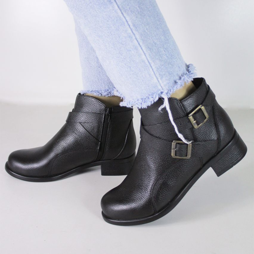 Botin Puro Cuero 756 Negro - Stock