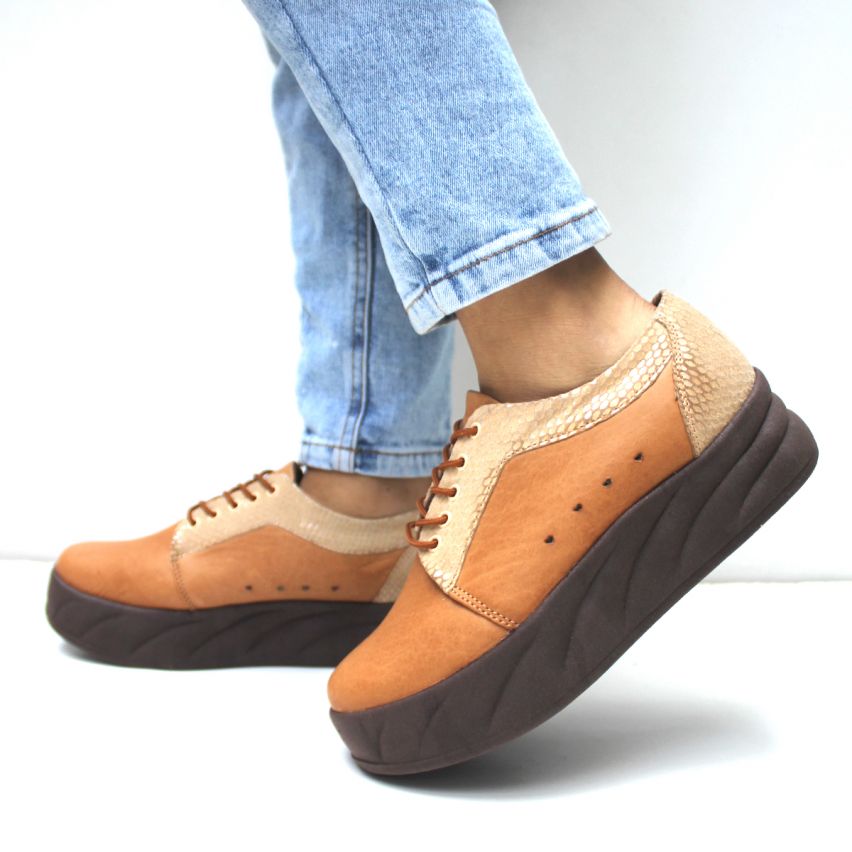 Zapatilla Cuero 156 Miel - Stock
