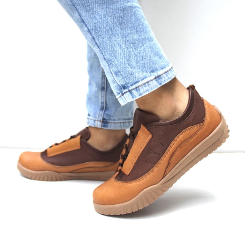 Zapatilla Cuero 157  Miel - Stock
