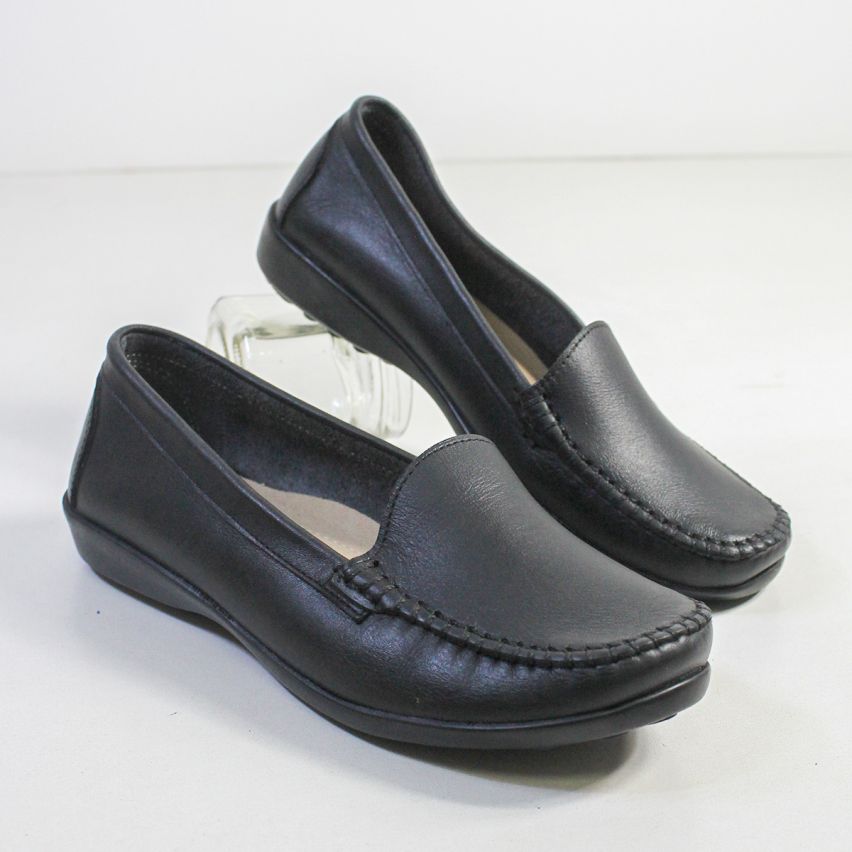 Zapato  Cuero 318 Negro - Stock
